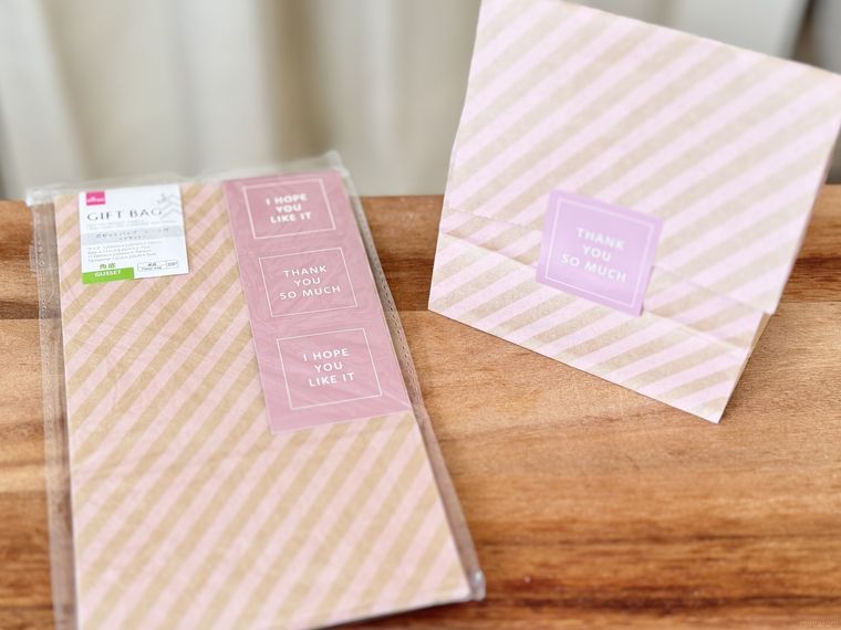 ガゼットバッグクラフトBのパッケージと使用例