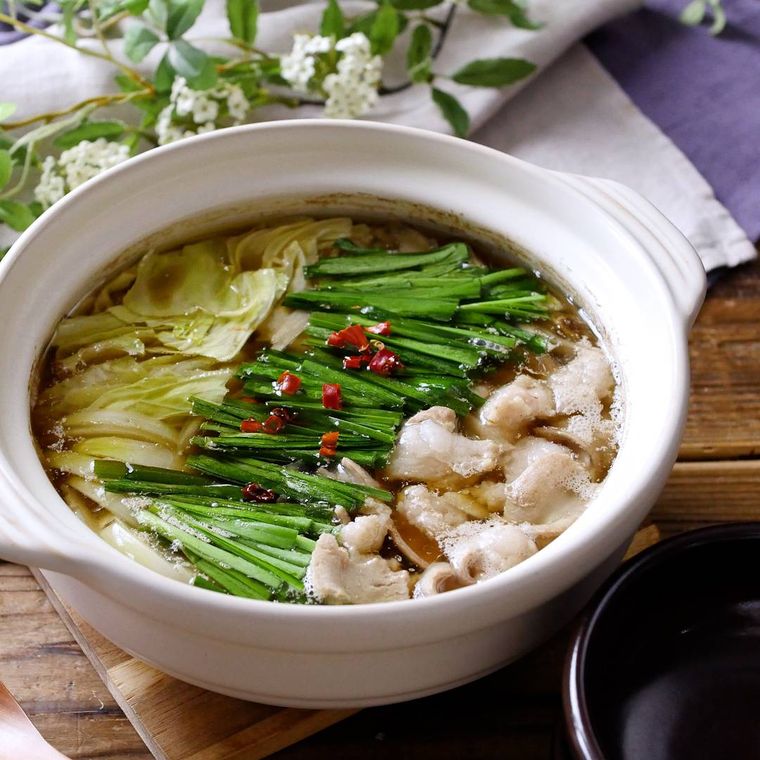 もつ鍋が置かれている