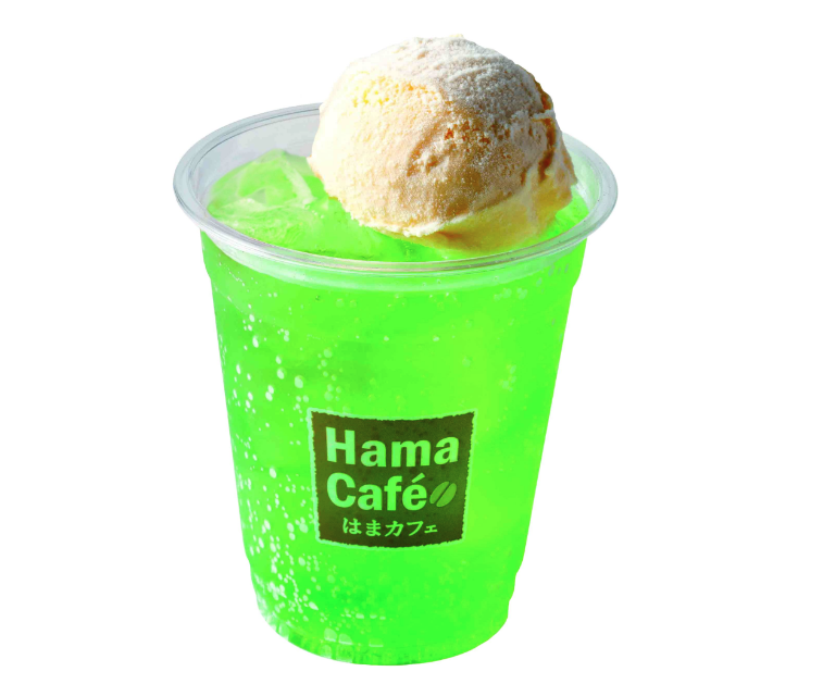 はま寿司のメロンソーダフロート