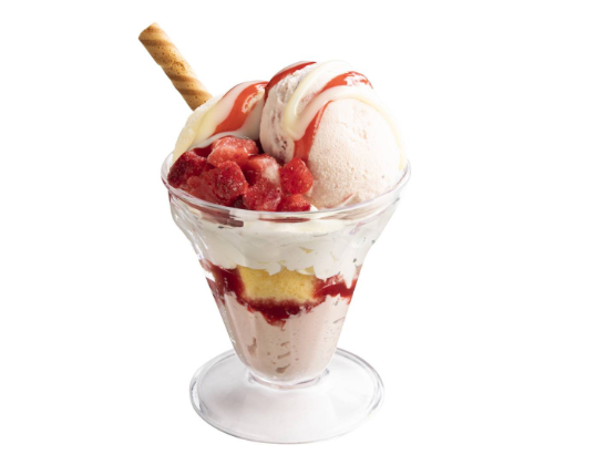 スシローの練乳いちごパフェのイメージ