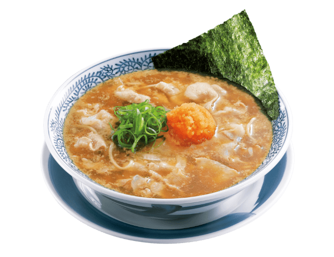 丼に盛られたラーメンが置かれている