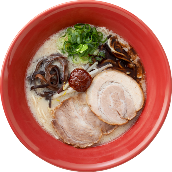 丼に盛られたラーメンが置かれている