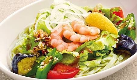 ジョイフルの彩り野菜とえびのひんやりヘルシー麺のイメージ
