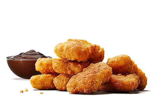 チキンナゲットとソースが置かれている