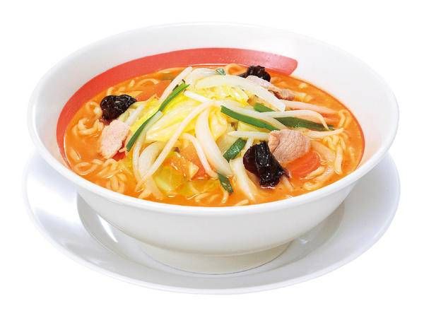 味噌野菜らーめんが置かれている