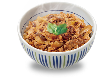 牛すき丼が置かれている