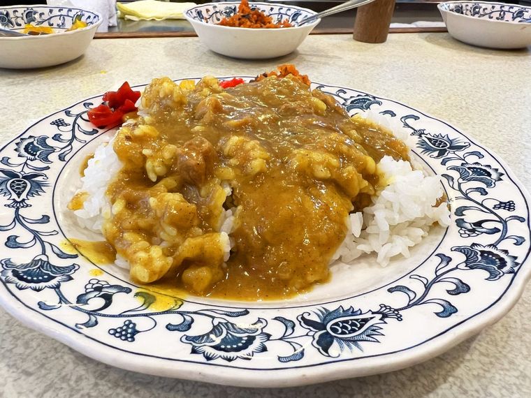 皿に盛りつけられたスマトラカレー