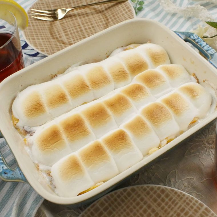 容器に入った焼きマシュマロ