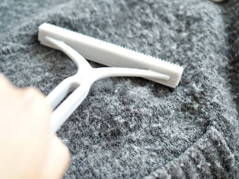 毛玉のあるニット