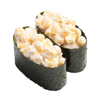 コーンマヨネーズがのった軍艦巻き