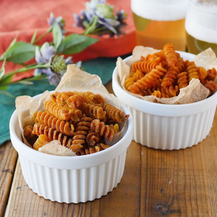 ココットに入ったパスタスナック