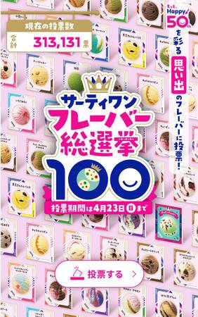 2023年「サーティワン総選挙」結果発表！第1位に輝いた