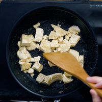 【作り方】キムチと豆腐の卵炒め