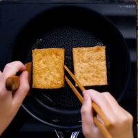 【作り方】カリカリ厚揚げのネギ納豆がけ