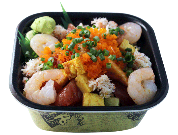 マグロやサーモンなどがのったバラ丼