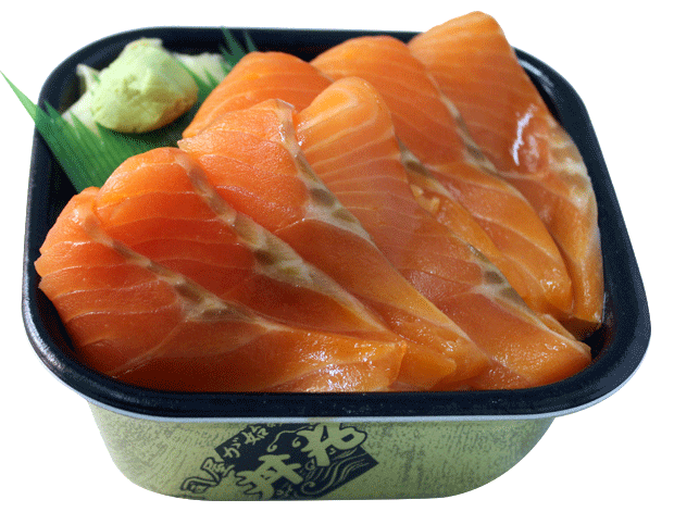 サーモンがのった丼