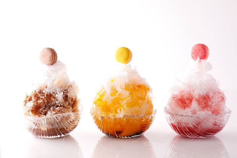 サツキかき氷 和三盆、マンゴー、いちごのイメージ