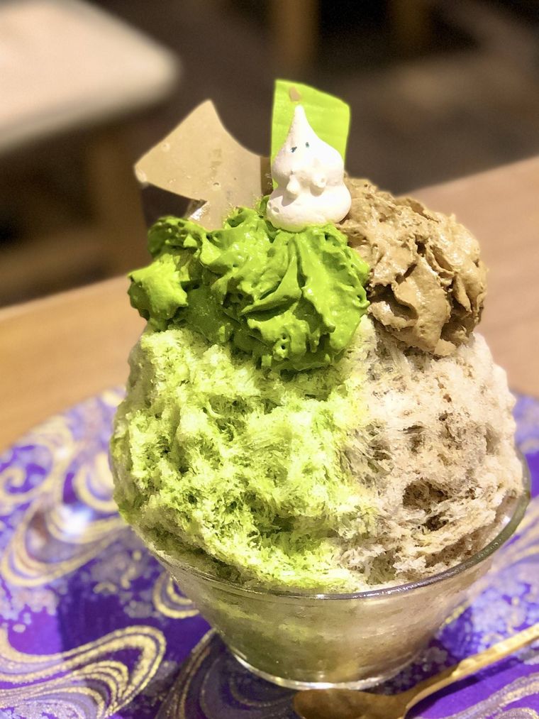 色鮮やかなお茶の合盛り氷