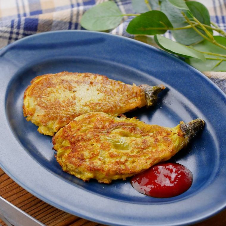 なすのぺったんオムレツ