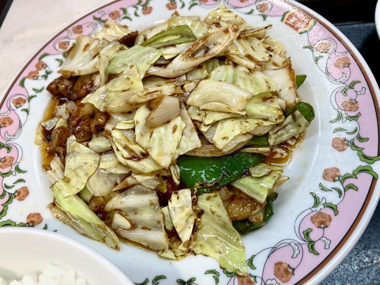 お皿に盛り付けてある回鍋肉