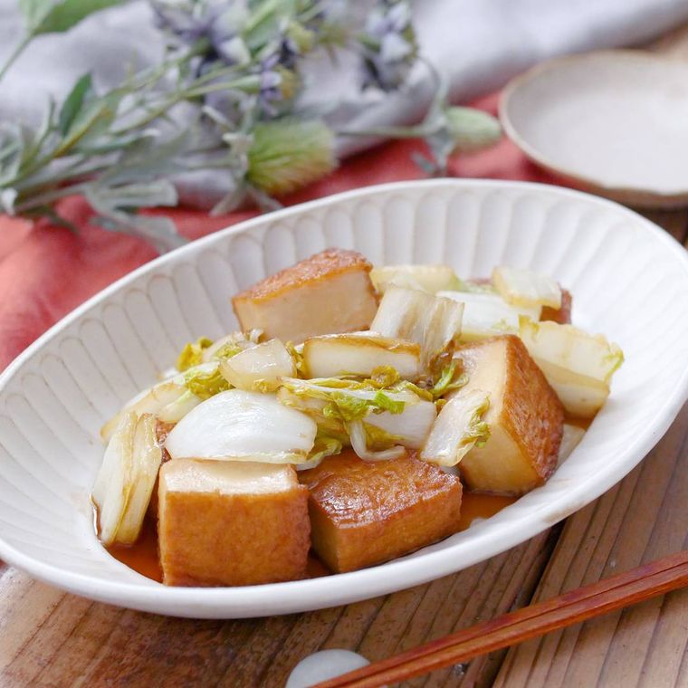 白菜と厚揚げの中華炒め