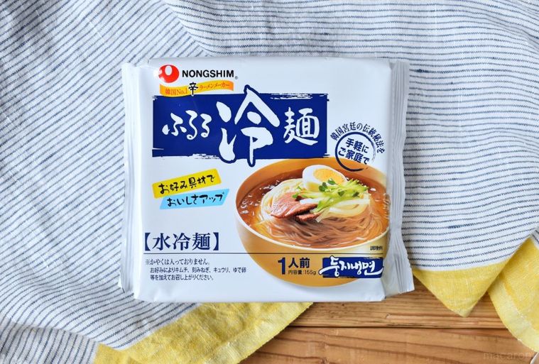 ふるる冷麺水冷麺のパッケージ
