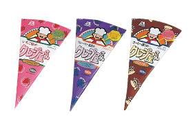 3種類のクレープ屋さんが並んでいる