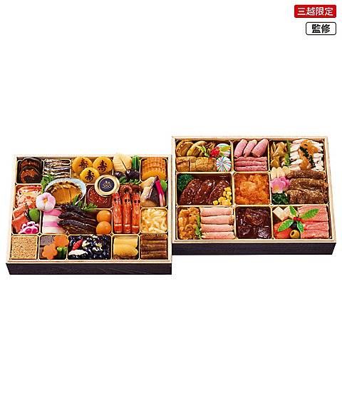 三越三四四会和洋中二段重のイメージ