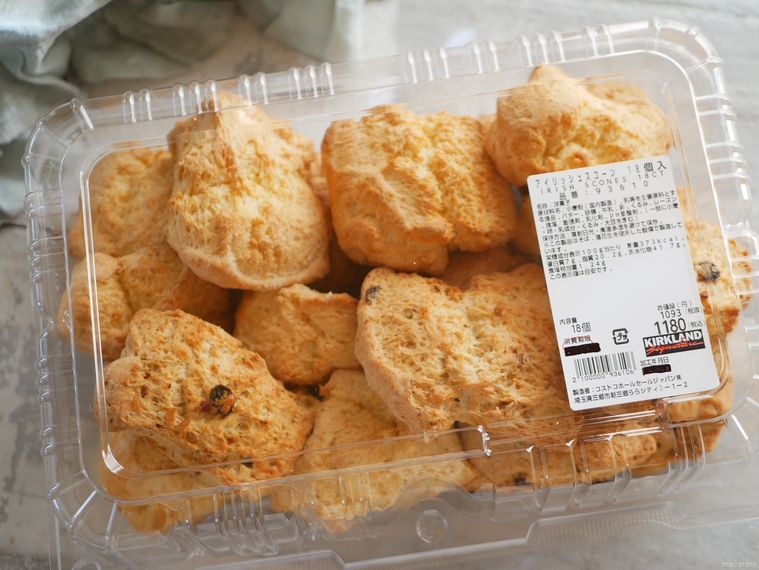 コストコアイリッシュスコーンのパッケージ