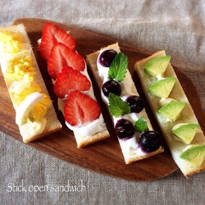 Instagramで話題の「スティックオープンサンド」のアイデアまとめ♡