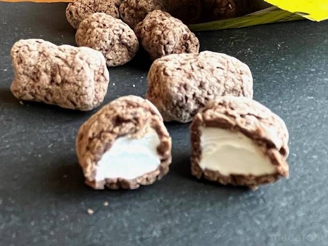 塩チョコマシュマロを割った断面