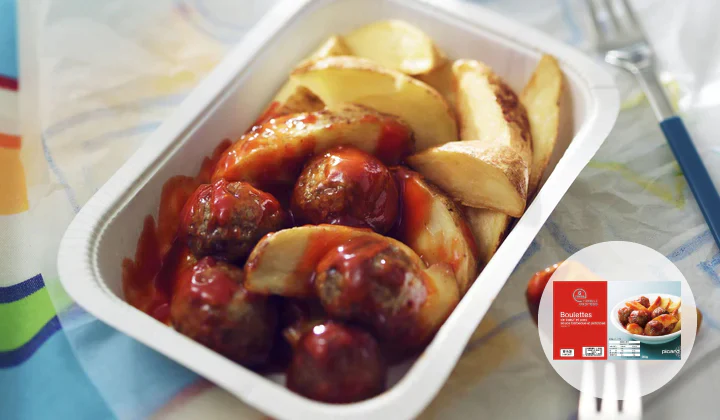 ミートボールとバーベキューソース ポテト添えのイメージ