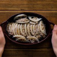 【作り方】れんこんと豚ひき肉のはさみ焼き