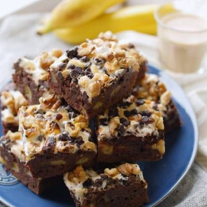 マシュマロのチョコバナナブラウニー