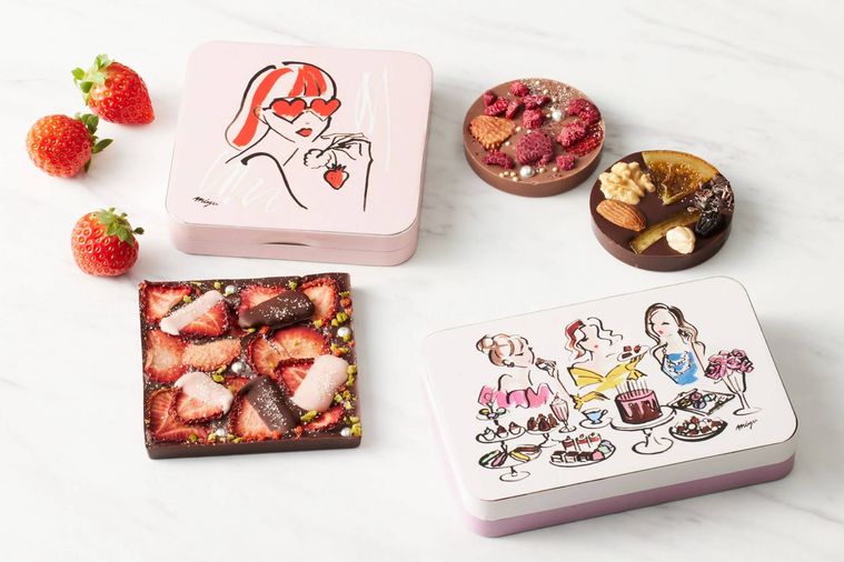 あまおう苺のプレミアムタブレットとプレミアムパレショコラ 2枚のイメージ