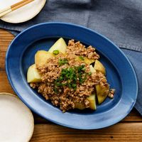 【作り方】新じゃがと豚ひき肉のそぼろあんかけ