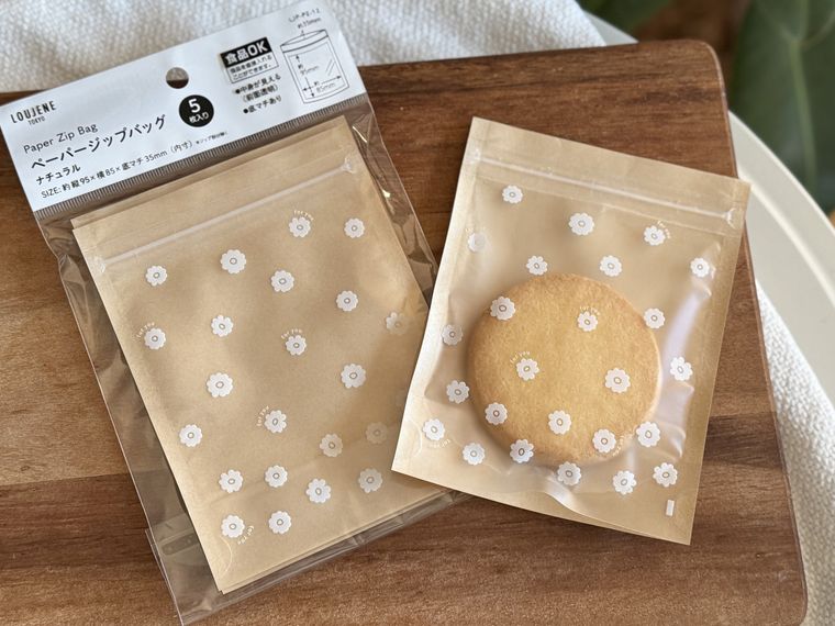 LJP ペーパージップバッグ 5P ナチュラルのパッケージと使用例