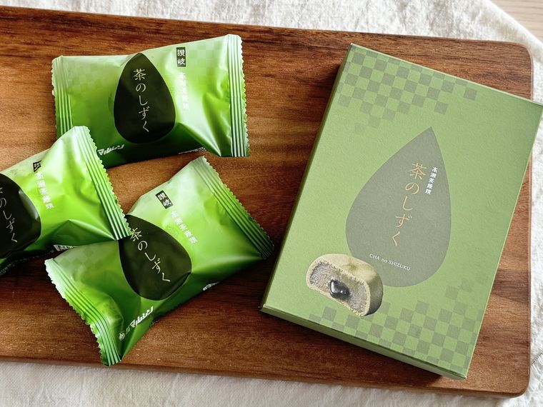 高瀬茶饅頭茶のしずくのパッケージと中身