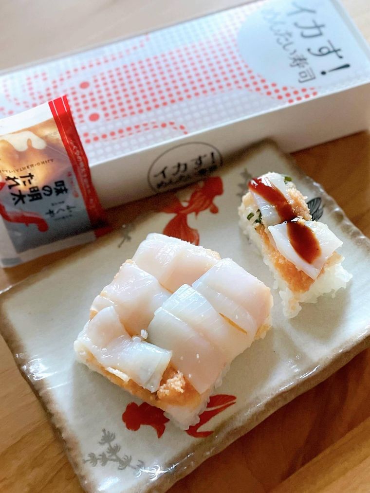 イカすめんたい寿司