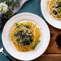 【作り方】菜の花とツナの和風パスタ