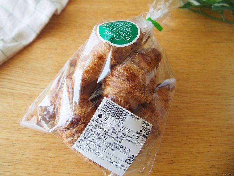 ヤオコーミニクロワッサンのパッケージ