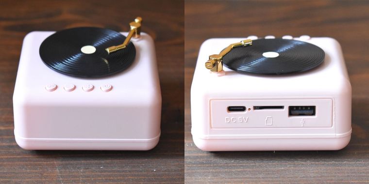 レトロスピーカー本体の表面・裏面