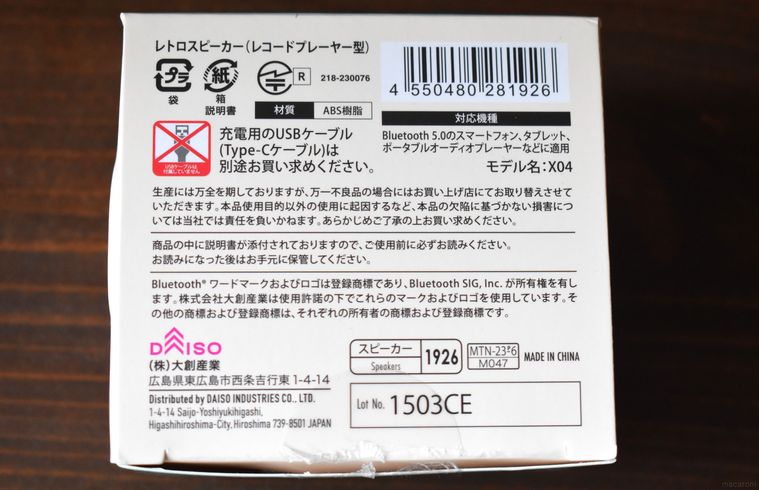 パッケージ裏面の画像