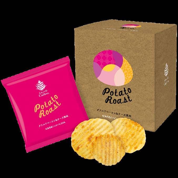 PotatoRoast グリルドベーコンチーズ風味の商品とパッケージ