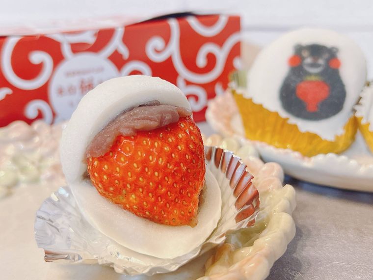 米臼餅本舗阿蘇くまもと空港店限定 くまモンのいちご大福