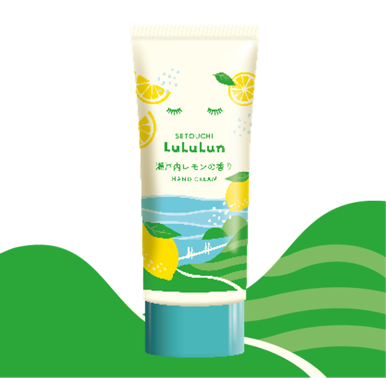 レモンが描かれた爽やかなパッケージのハンドクリーム