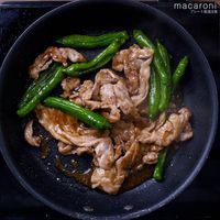 【作り方】ししとうと豚肉の甘辛炒め