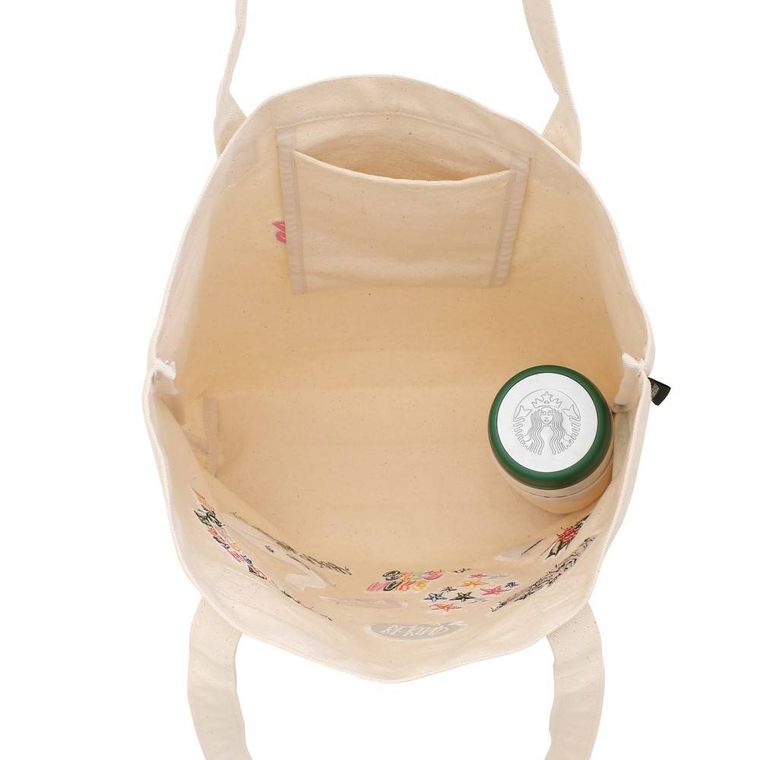 リサイクルコットントートバッグバッグ中