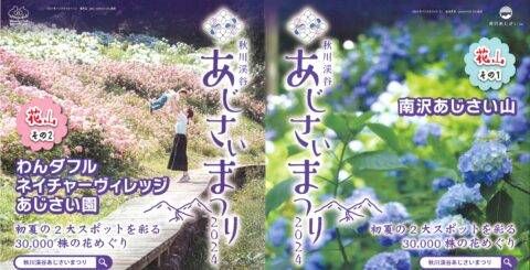 秋川渓谷あじさいまつり2024のキービジュアル