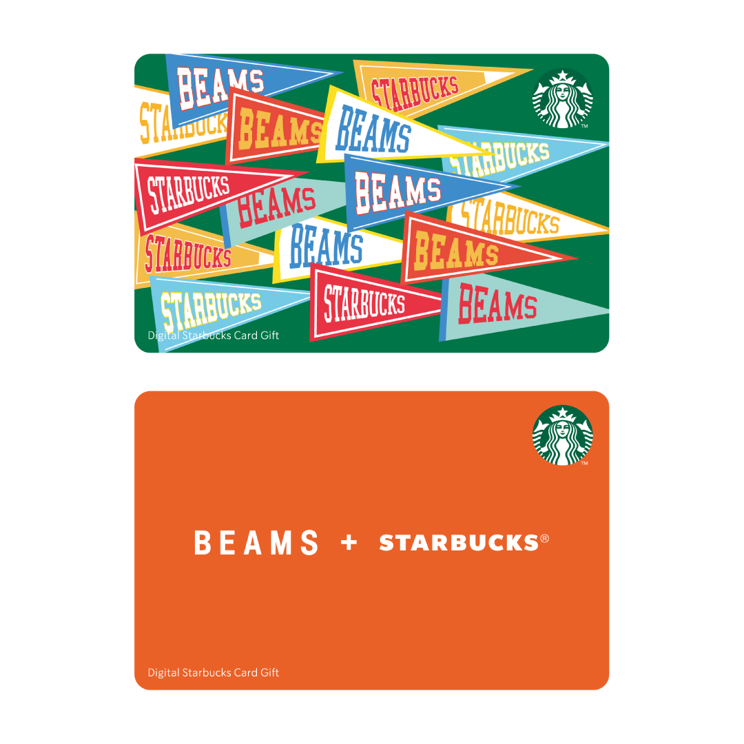 新品】スタバ BEAMS スローケット Pennant Design ベージュ